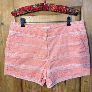 Juniper + Lime Shorts Reddish Orange Stripes Size 12